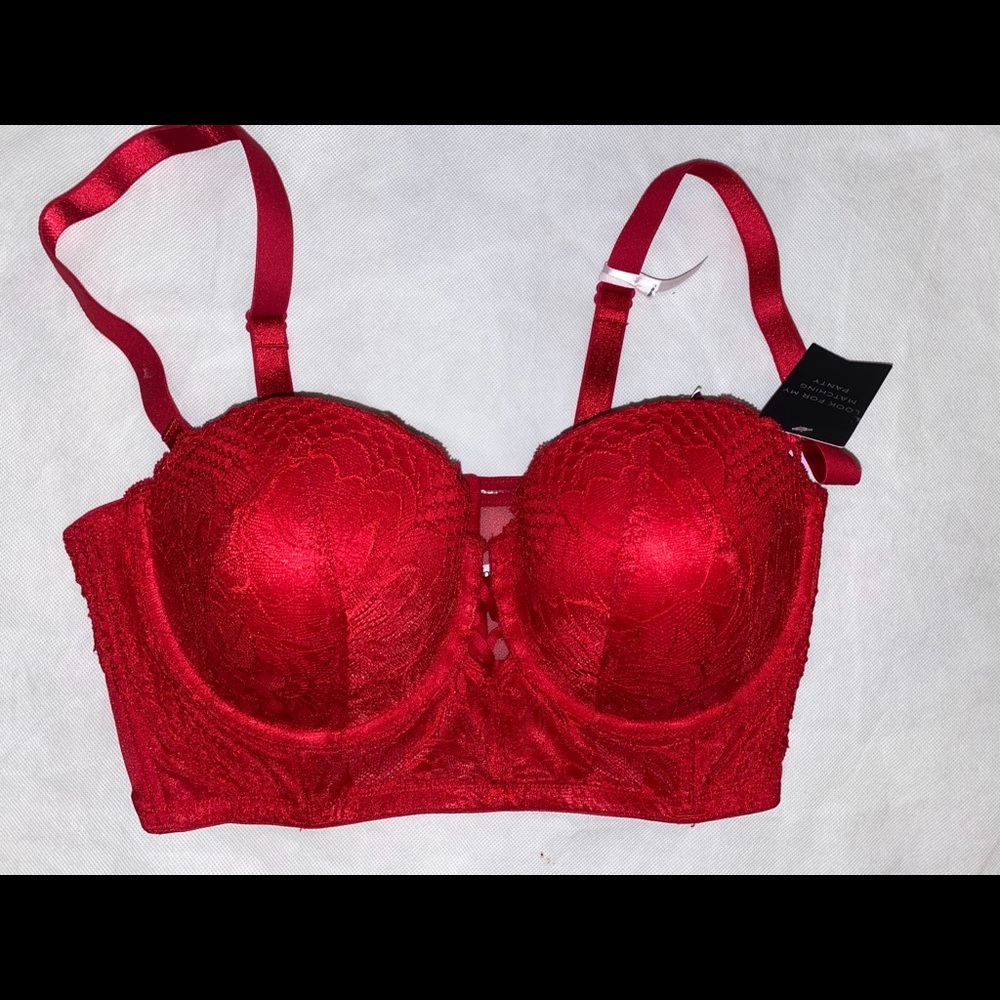 Ambrielle Underwire Push up Red Bra 38c